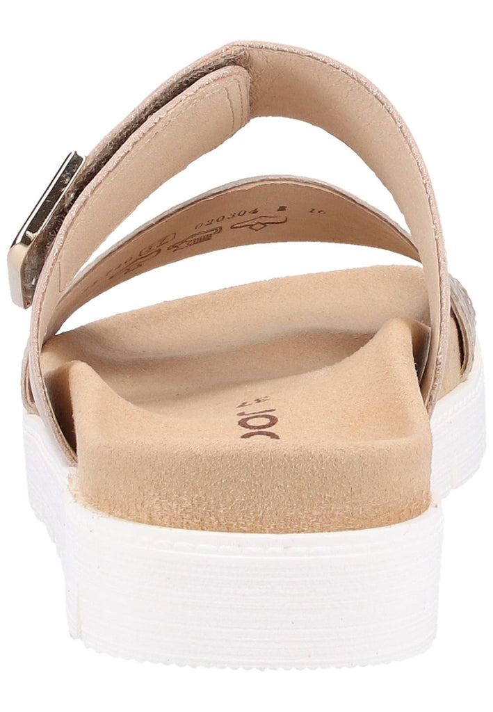 Gabor Pantoletten Nubukleder Beige - surf4shoes