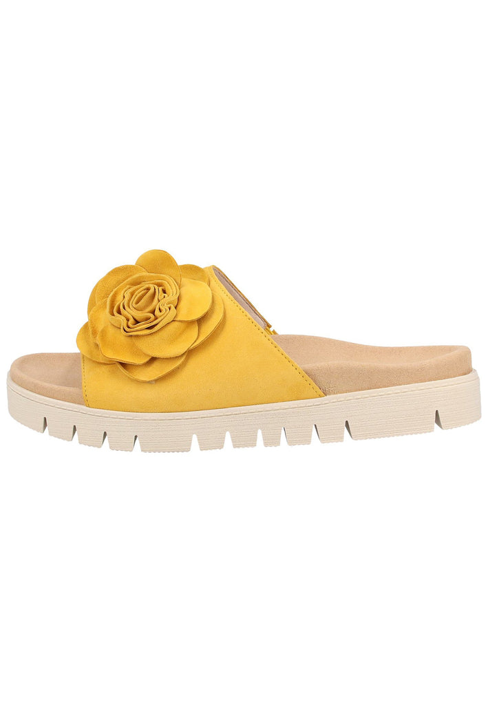 Gabor Pantoletten Leder Gelb - surf4shoes