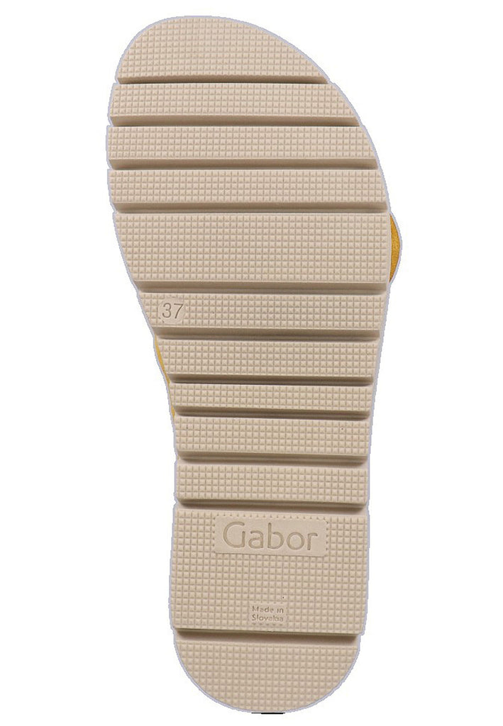 Gabor Pantoletten Leder Gelb - surf4shoes