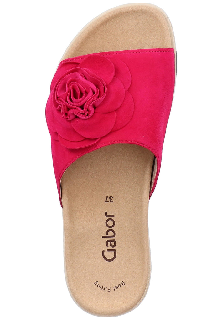 Gabor Pantoletten Leder Rot - surf4shoes