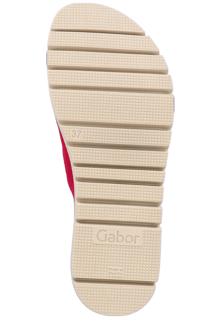 Gabor Pantoletten Leder Rot - surf4shoes
