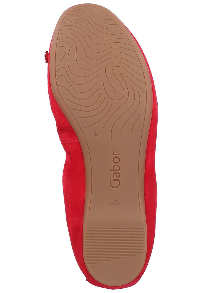 Gabor Ballerinas Leder Rot - surf4shoes