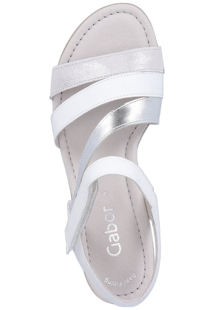 Gabor Sandalen Leder Weiß - surf4shoes