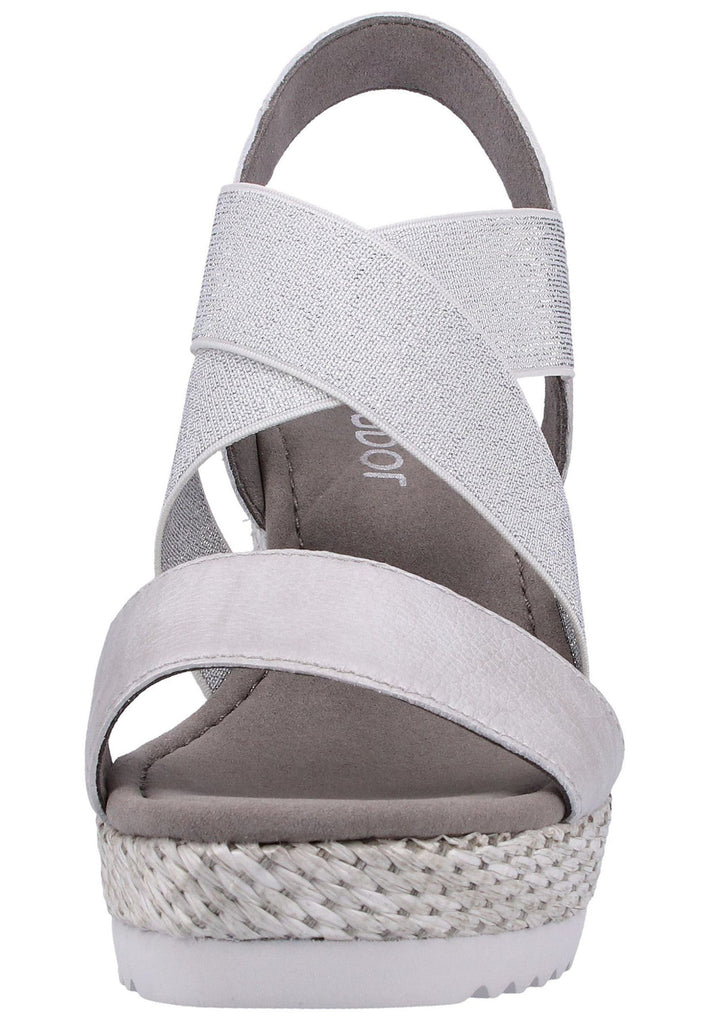 Gabor Sandalen Leder Silber - surf4shoes