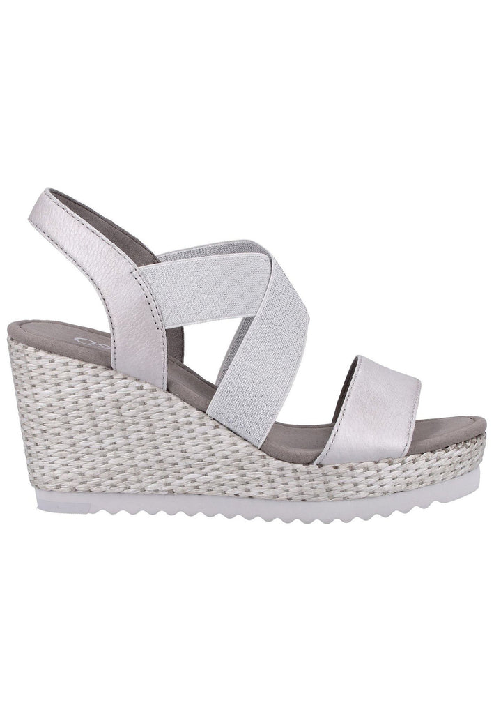 Gabor Sandalen Leder Silber - surf4shoes