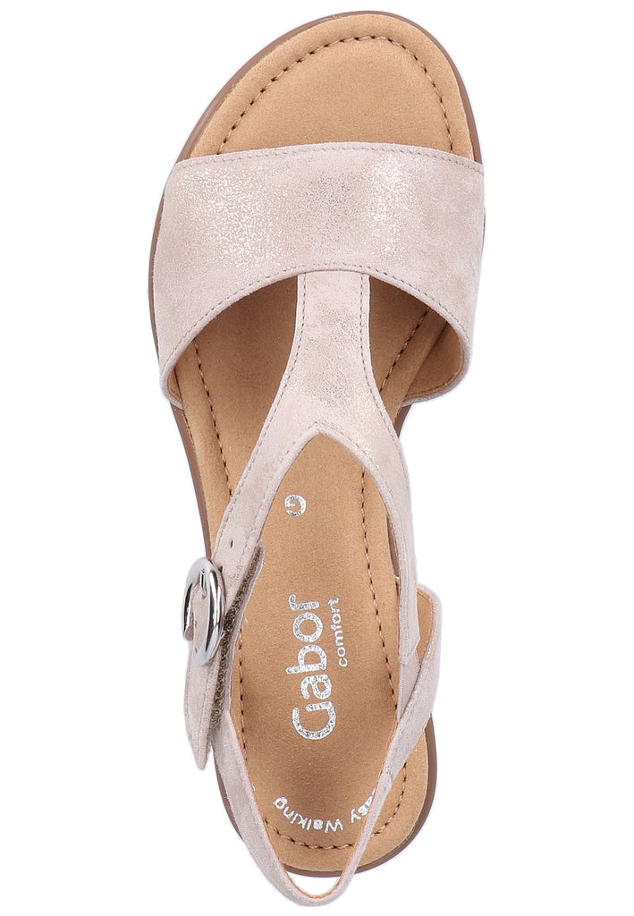 Gabor Sandalen Leder Beige - surf4shoes