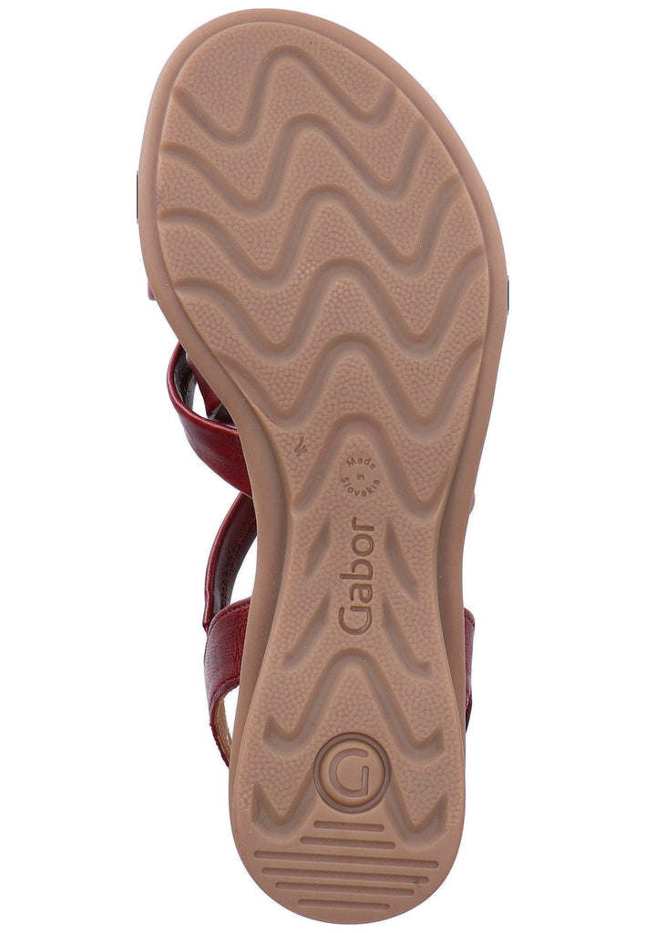 Gabor Sandalen Leder Rot - surf4shoes