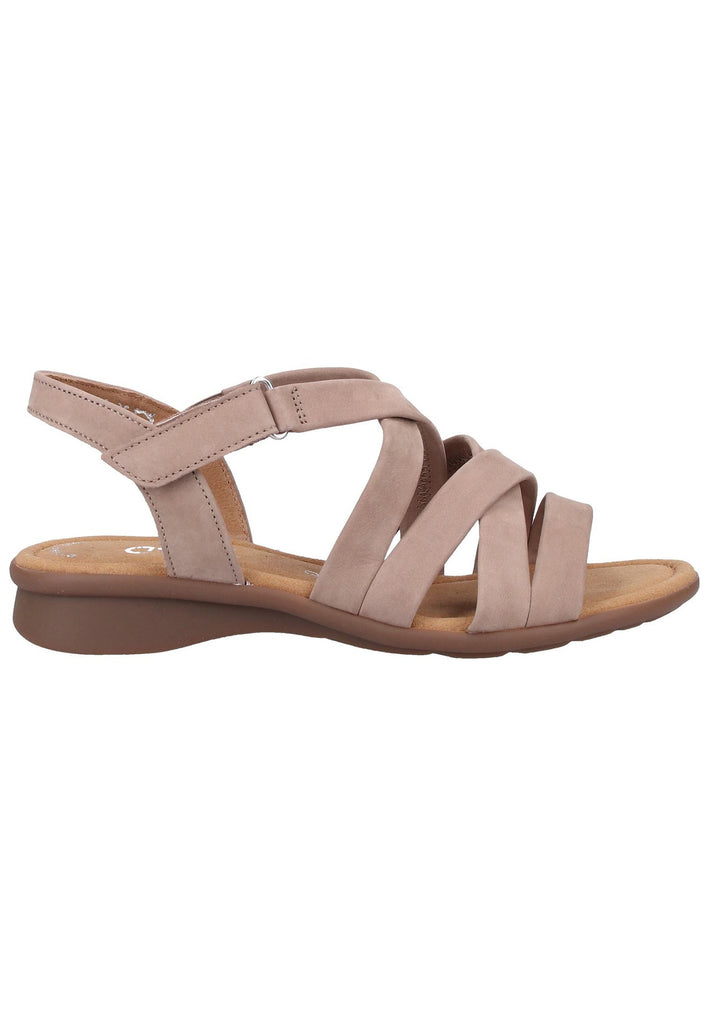 Gabor Sandalen Nubukleder Beige - surf4shoes