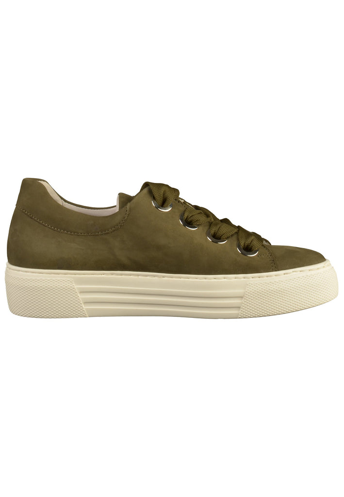 Gabor Sneaker Nubukleder Oliv - surf4shoes