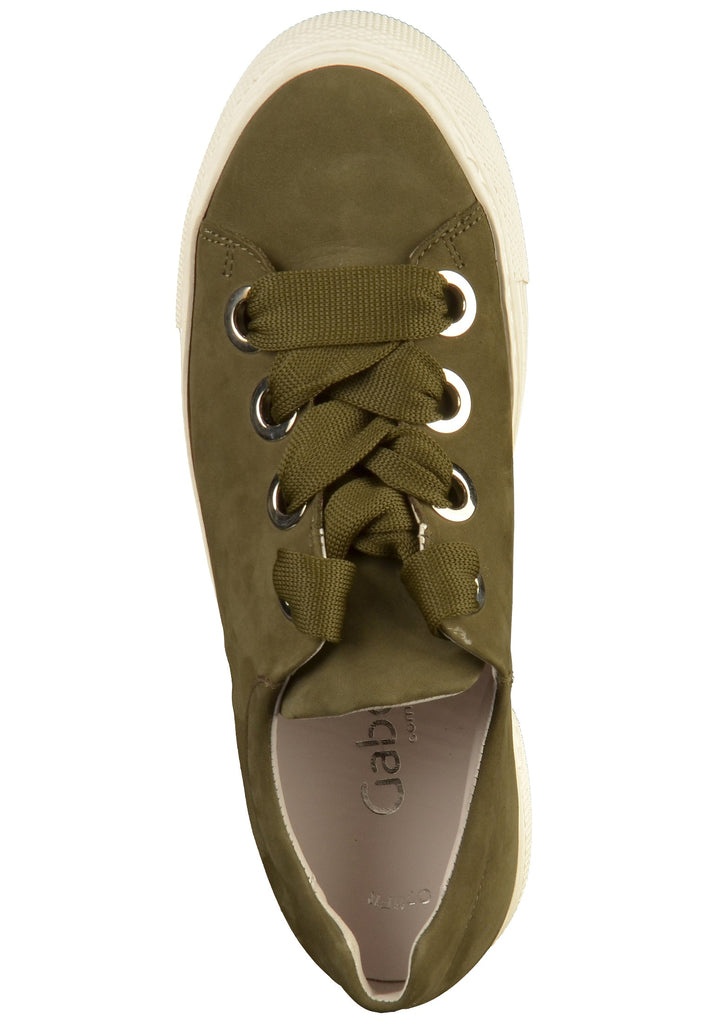 Gabor Sneaker Nubukleder Oliv - surf4shoes