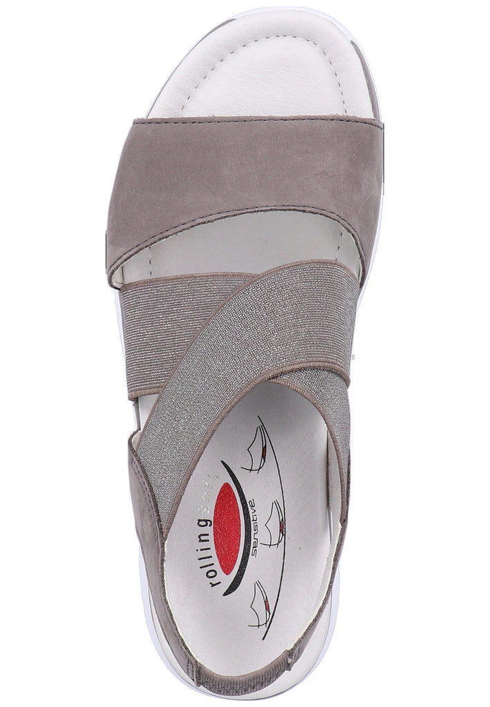 Gabor Sandalen Nubukleder Grau - surf4shoes