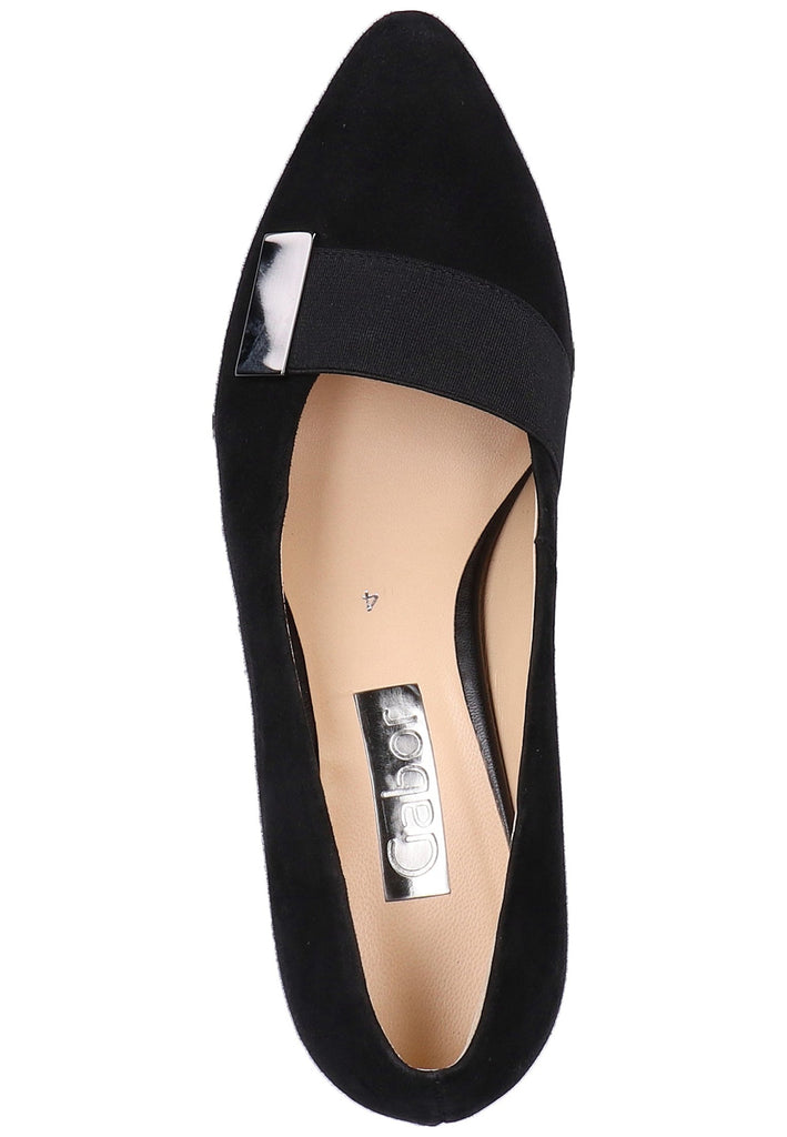 Gabor Pumps Leder Schwarz - surf4shoes