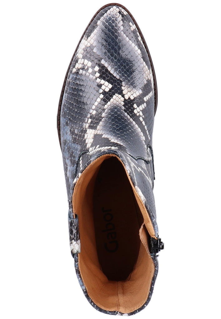 Gabor Stiefelette Leder Blau - surf4shoes