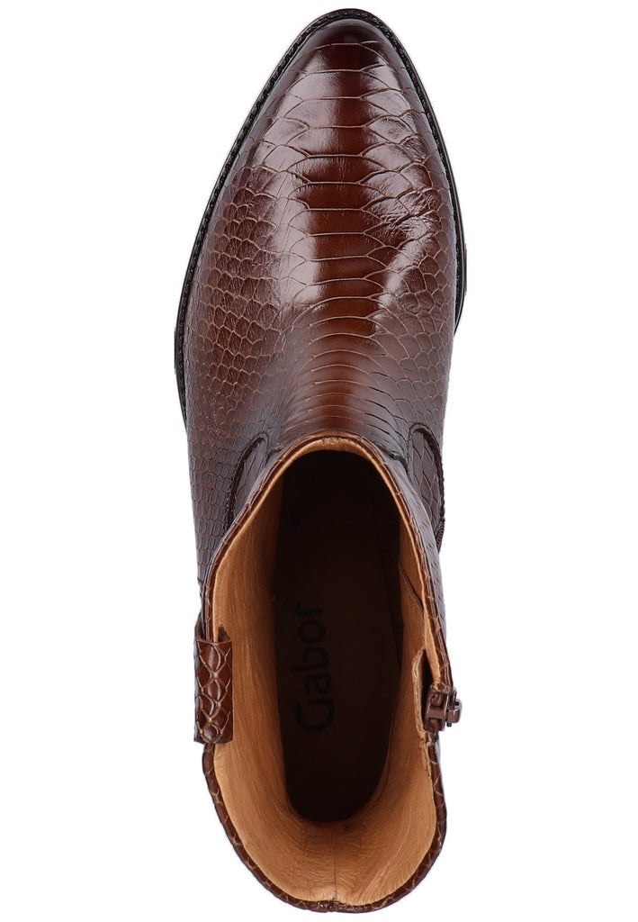 Gabor Stiefelette Leder Dunkelbraun - surf4shoes