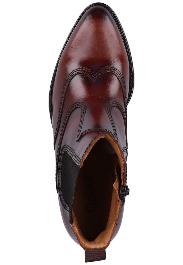 Gabor Stiefelette Glattleder Braun - surf4shoes