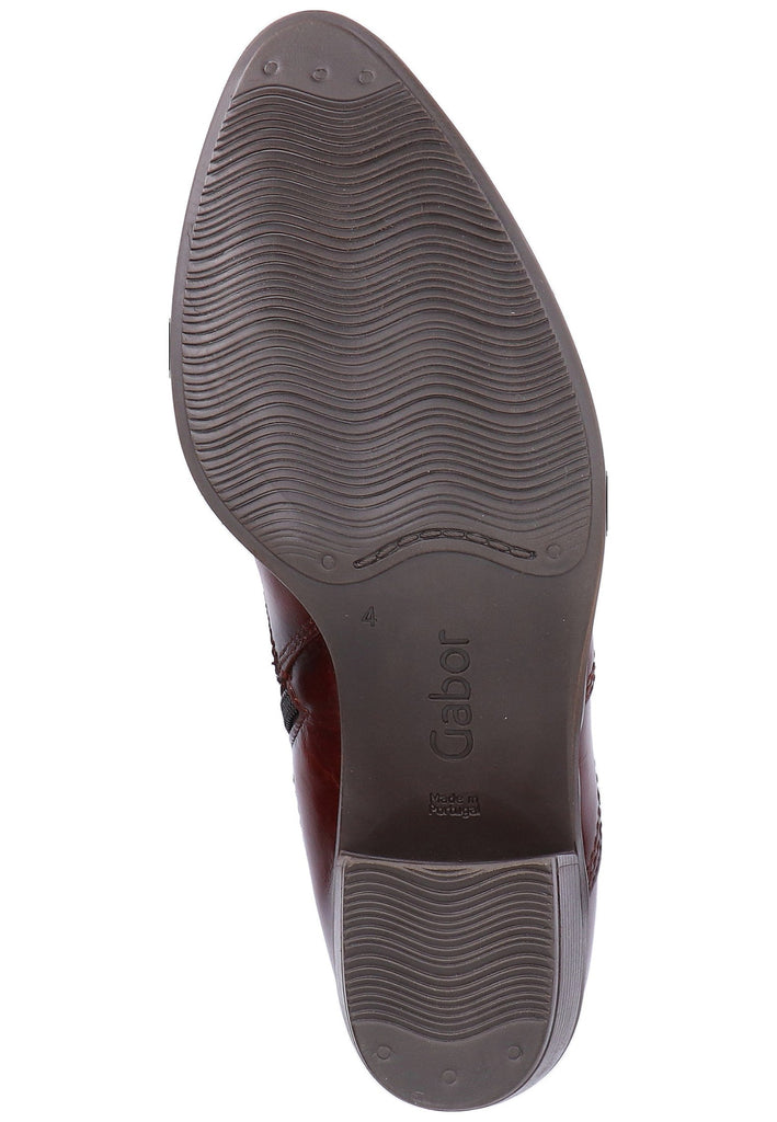 Gabor Stiefelette Glattleder Braun - surf4shoes