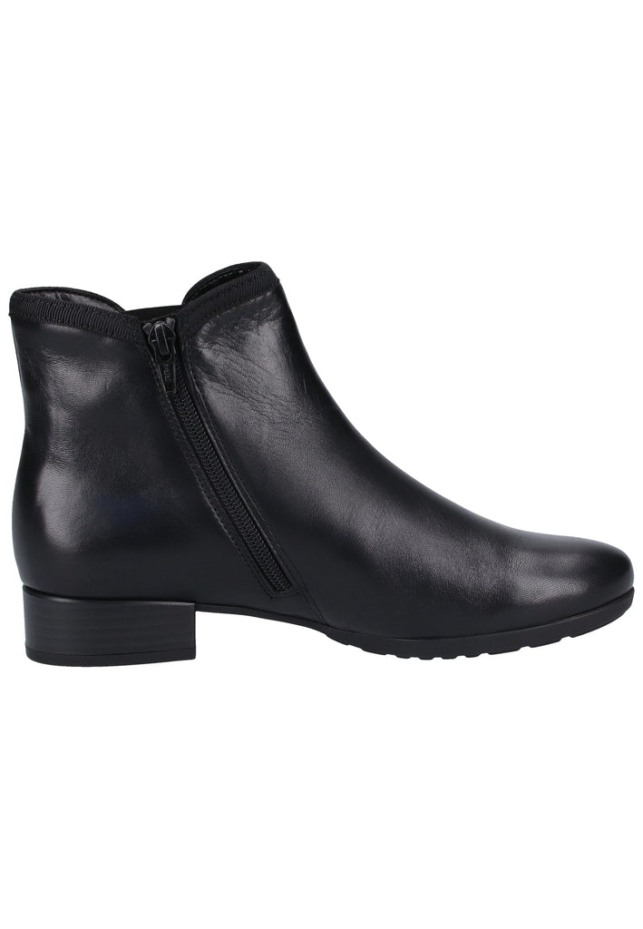 Gabor Stiefelette Glattleder Schwarz - surf4shoes