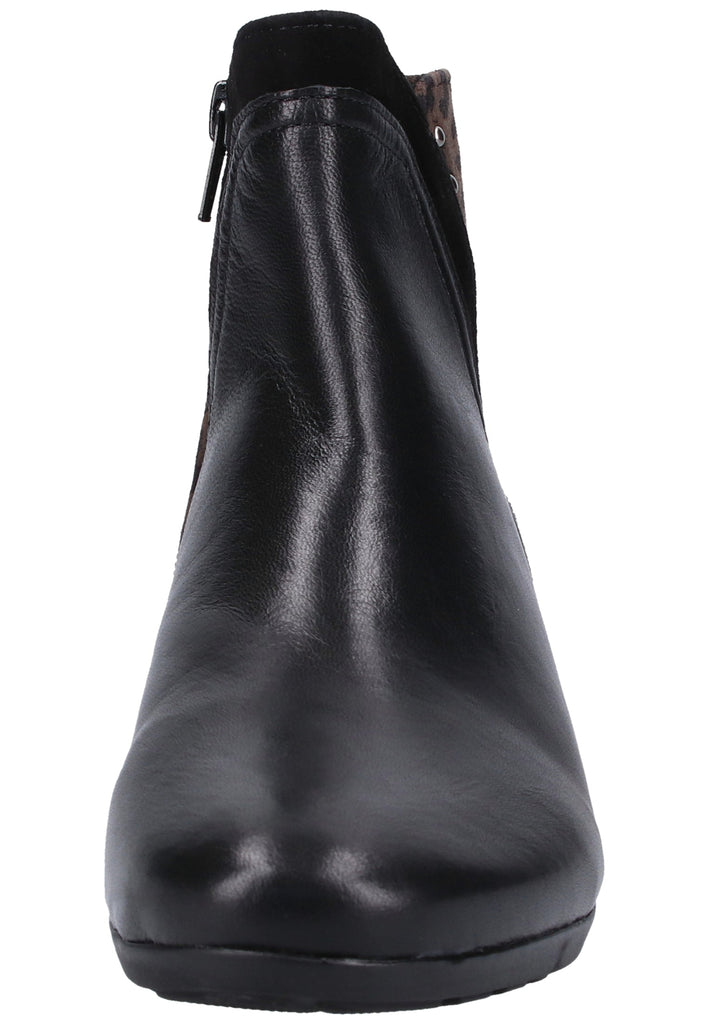 Gabor Stiefelette Glattleder Schwarz/Grau - surf4shoes