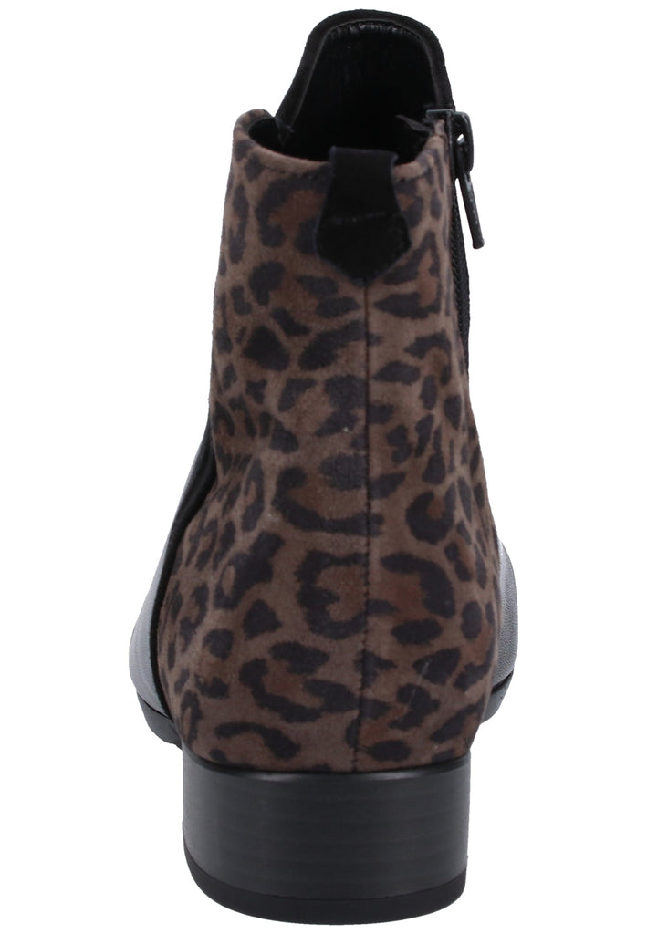 Gabor Stiefelette Glattleder Schwarz/Grau - surf4shoes