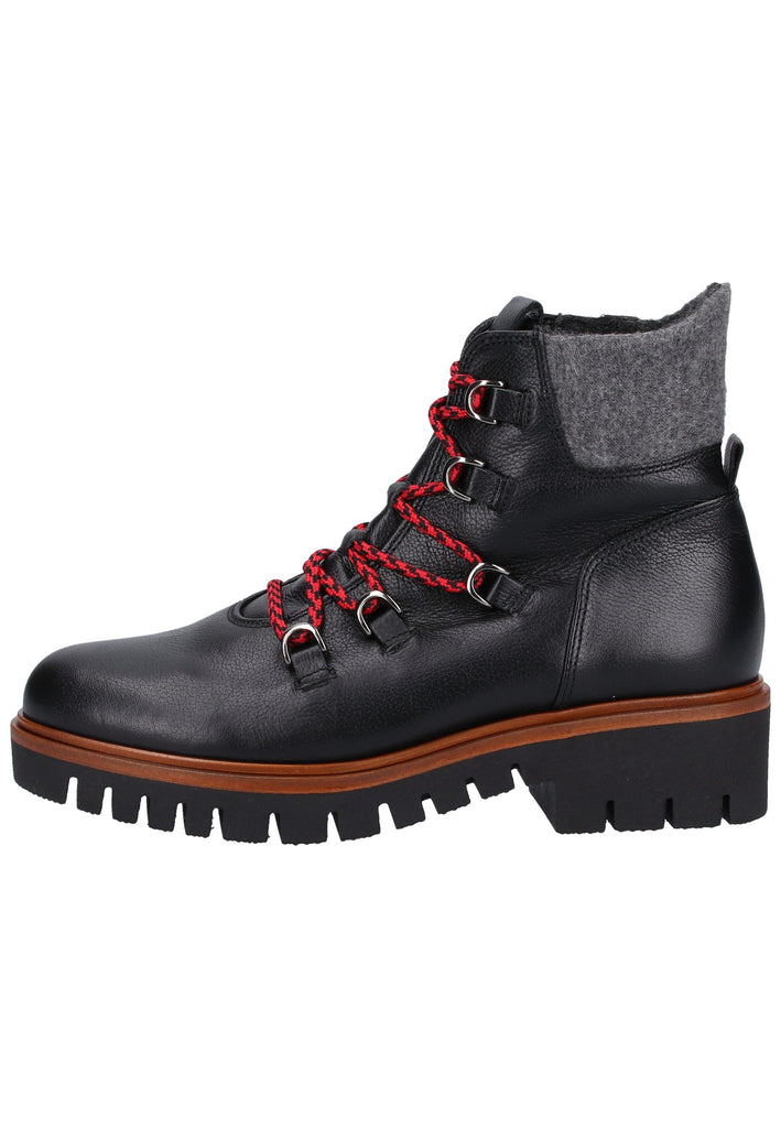 Gabor Stiefelette Leder Schwarz/Grau - surf4shoes