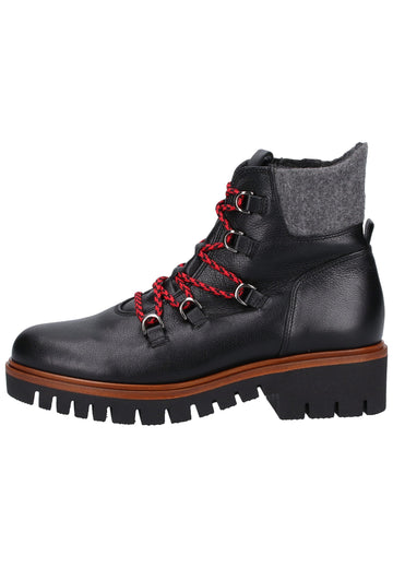 Gabor Stiefelette Leder Schwarz/Grau - surf4shoes