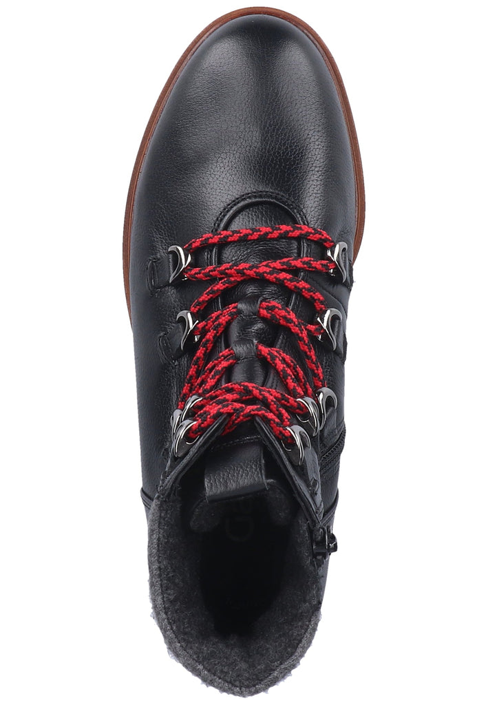 Gabor Stiefelette Leder Schwarz/Grau - surf4shoes