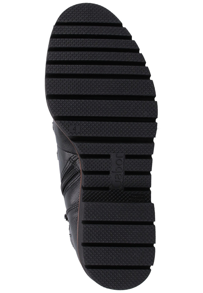 Gabor Stiefelette Leder Schwarz/Grau - surf4shoes