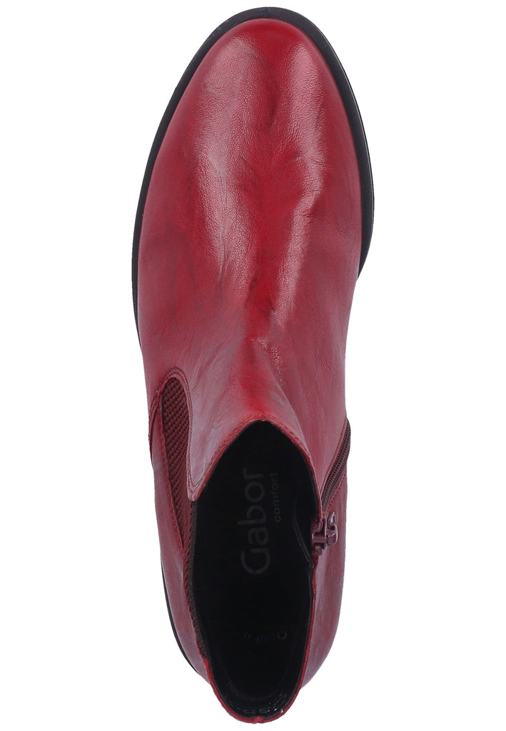 Gabor Stiefelette Leder Dunkelrot - surf4shoes