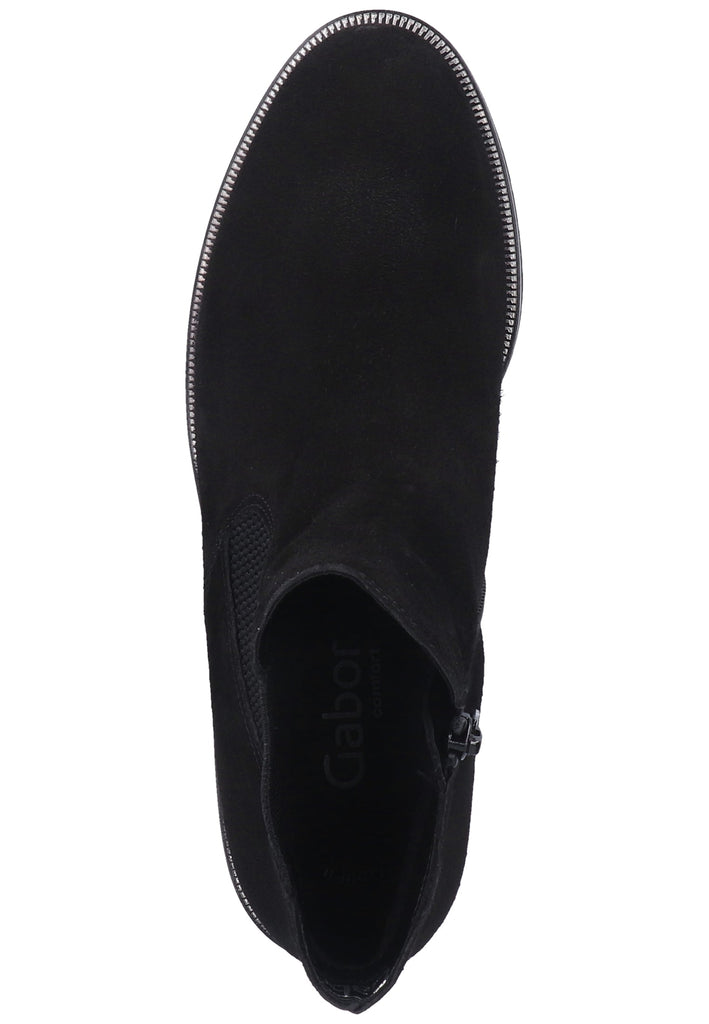 Gabor Stiefelette Leder Schwarz - surf4shoes