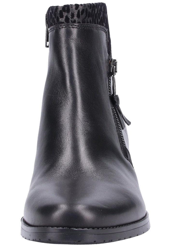 Gabor Stiefelette Glattleder Schwarz/Grau - surf4shoes