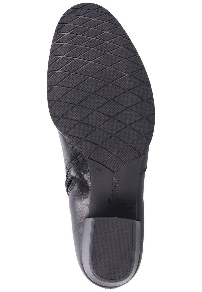Gabor Stiefelette Glattleder Schwarz/Grau - surf4shoes