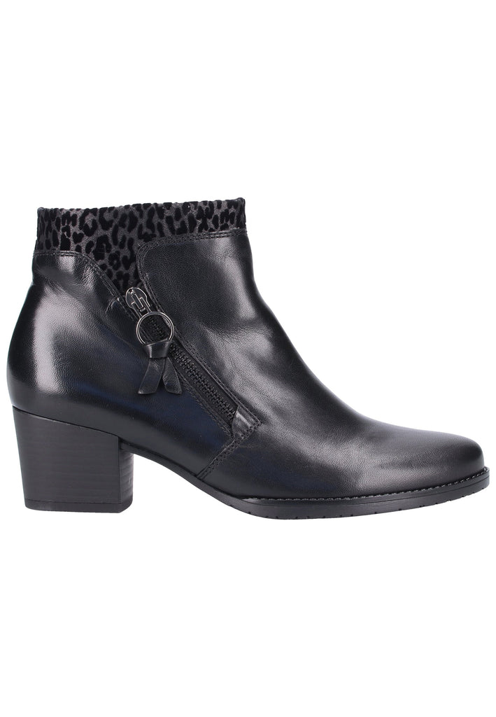 Gabor Stiefelette Glattleder Schwarz/Grau - surf4shoes