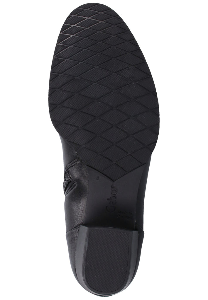 Gabor Stiefelette Glattleder Schwarz - surf4shoes
