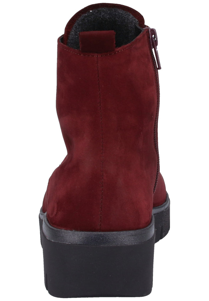 Gabor Stiefelette Veloursleder Dunkelrot - surf4shoes