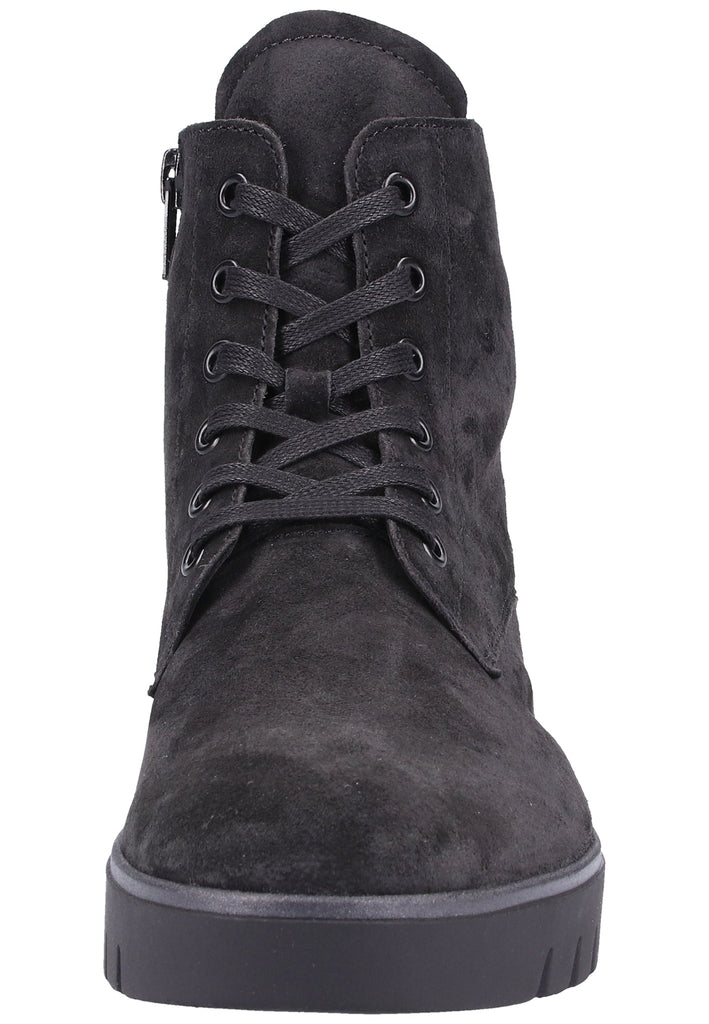 Gabor Stiefelette Veloursleder Schwarz Warmfutter - surf4shoes