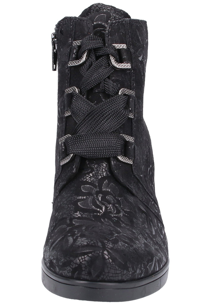 Gabor Stiefelette Veloursleder Schwarz - surf4shoes