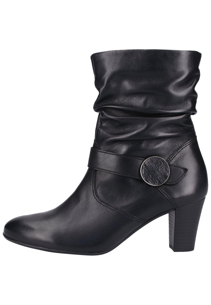 Gabor Stiefelette Glattleder Schwarz - surf4shoes