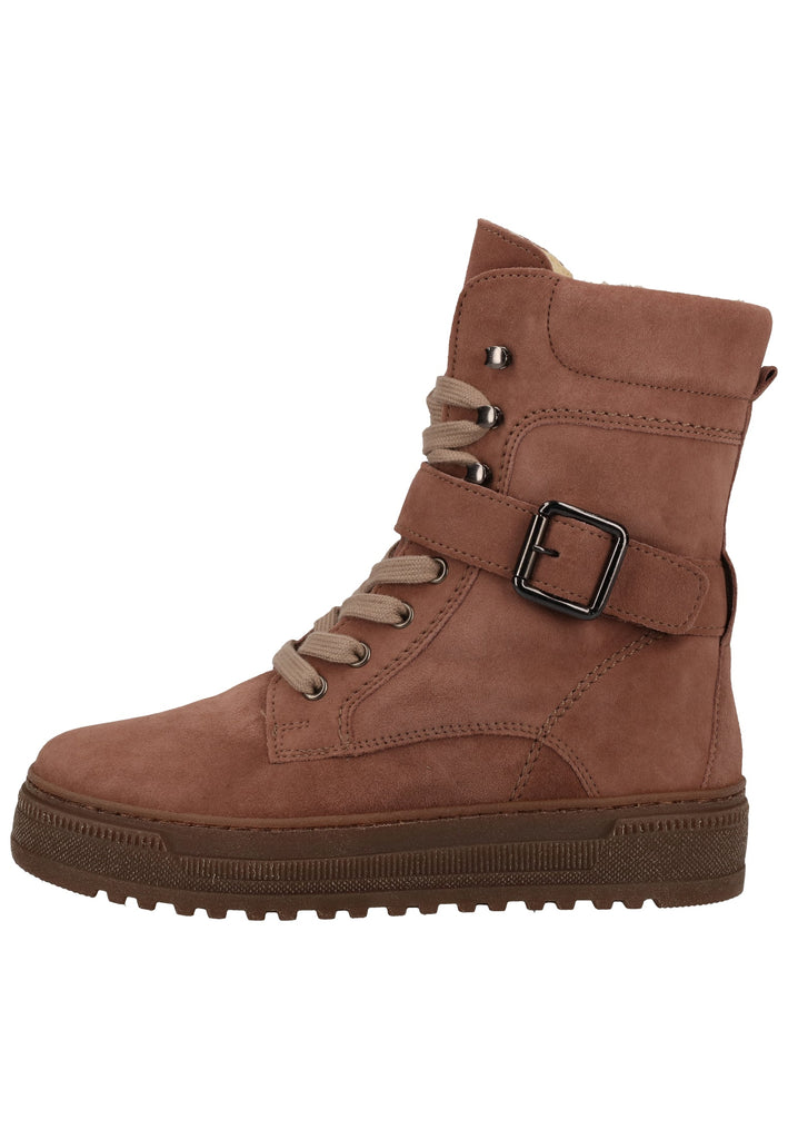 Gabor Stiefelette Veloursleder Dunkelrosa - surf4shoes