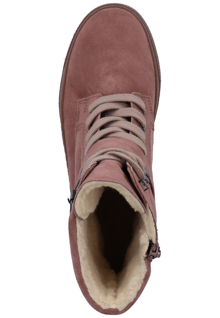 Gabor Stiefelette Veloursleder Dunkelrosa - surf4shoes