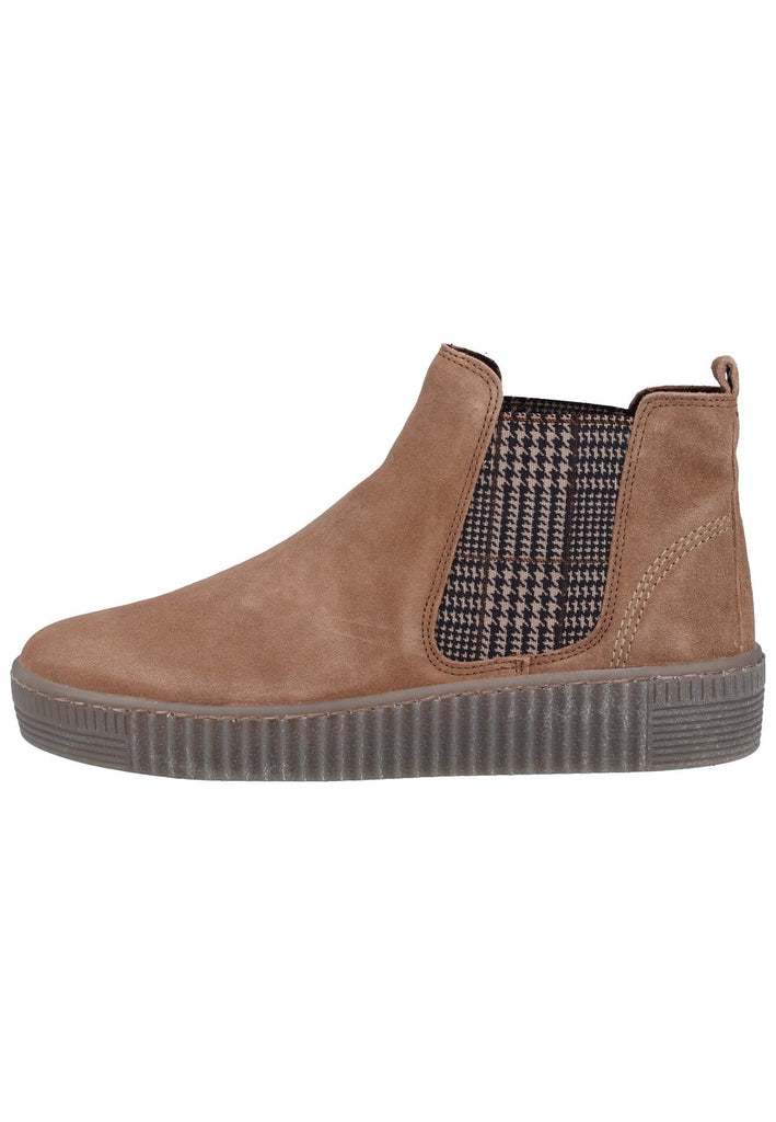 Gabor Stiefelette Veloursleder Hellbraun - surf4shoes