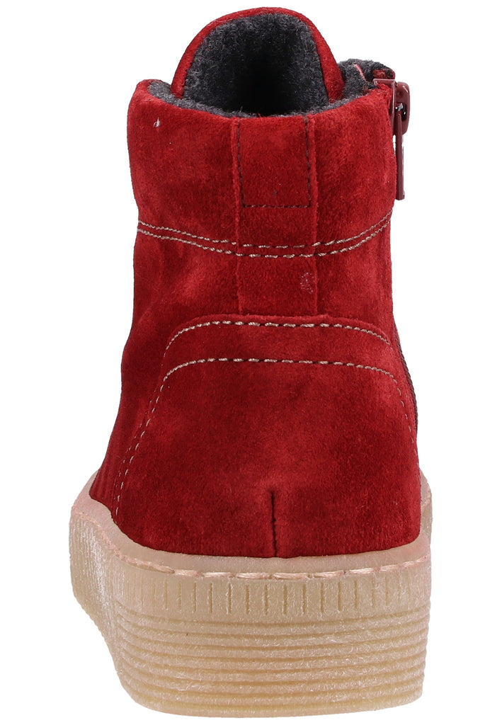 Gabor Stiefelette Veloursleder Dunkelrot - surf4shoes