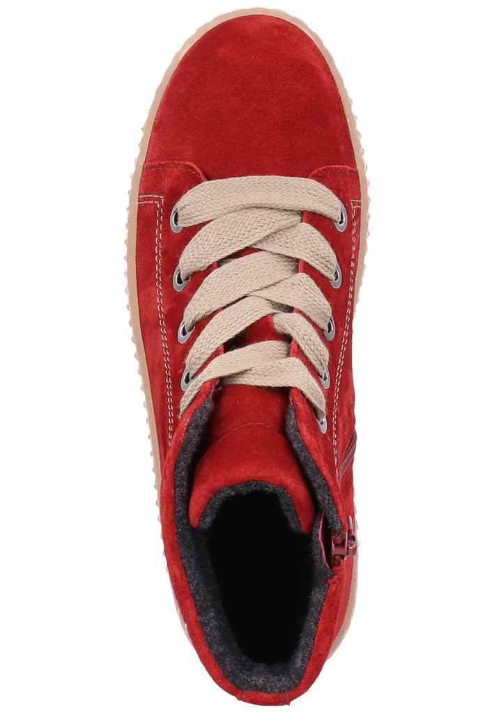 Gabor Stiefelette Veloursleder Dunkelrot - surf4shoes