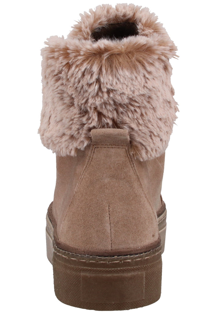 Gabor Stiefelette Veloursleder Hellbraun Warmfutter - surf4shoes