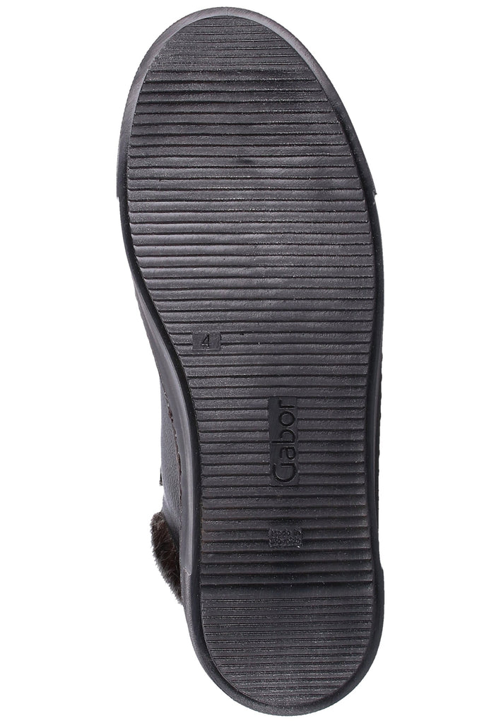 Gabor Stiefelette Veloursleder Schwarz - surf4shoes