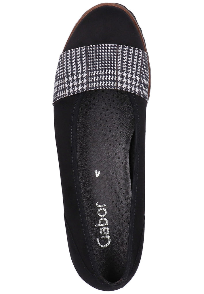 Gabor Ballerinas Leder/Textil Schwarz - surf4shoes