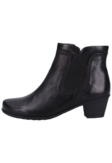 Gabor Stiefelette Leder Schwarz - surf4shoes