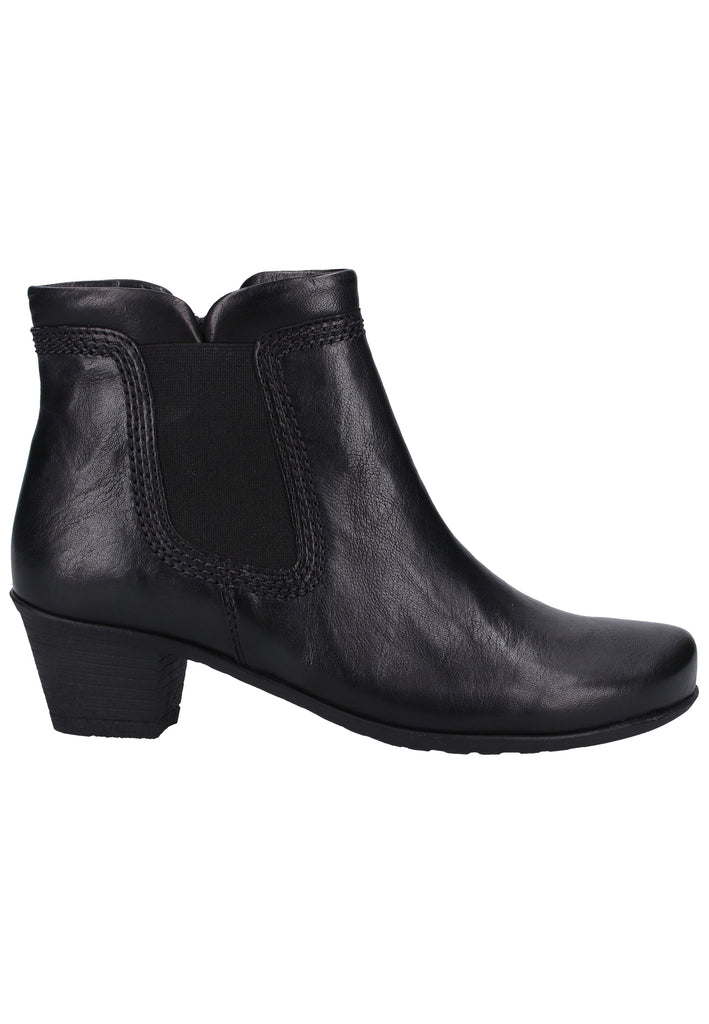 Gabor Stiefelette Leder Schwarz - surf4shoes
