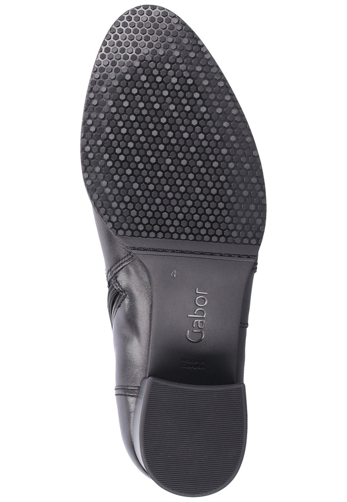 Gabor Stiefelette Glattleder Schwarz - surf4shoes