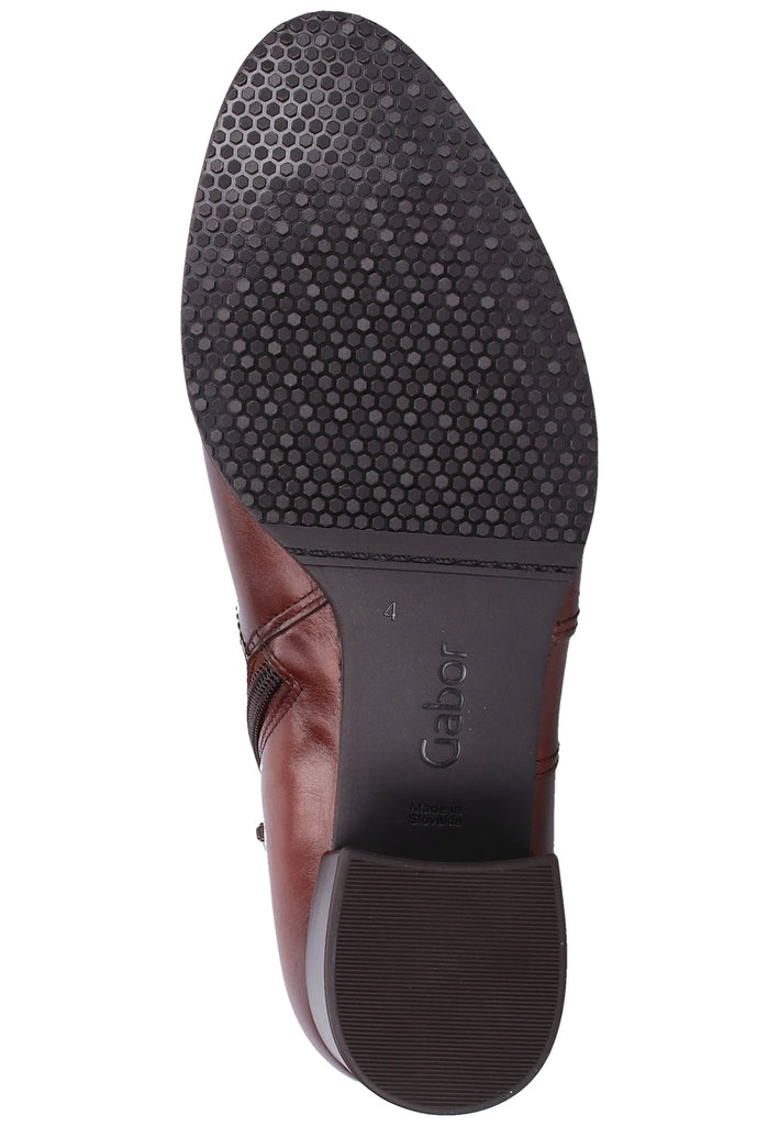 Gabor Stiefelette Glattleder Braun - surf4shoes