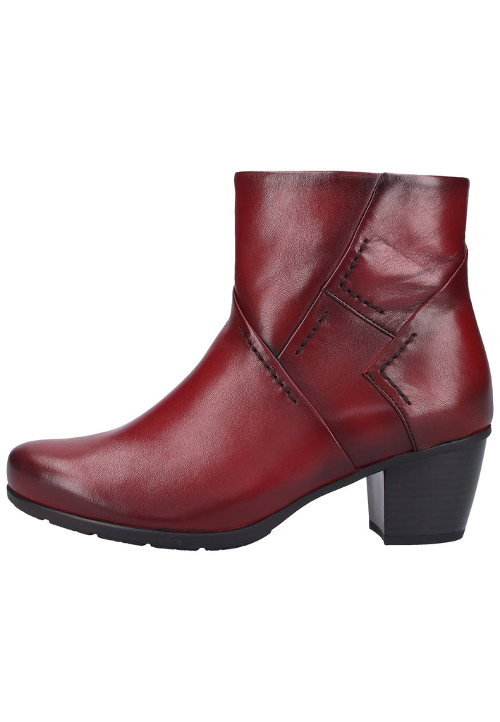 Gabor Stiefelette Glattleder Dunkelrot - surf4shoes